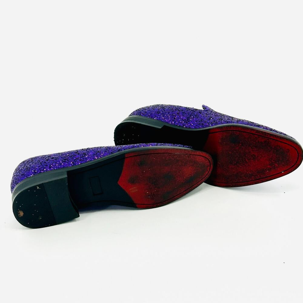 ENZO PURPLE GLITTER SHOES - Picture 8 of 9